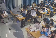 The teacher dangling shoeplay and dipping many times during class 20