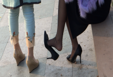 Lady in mink coat give us professional dangling lesson