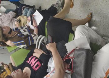 The lady in yellow heels great dangling shoeplay