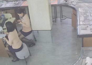 The jewelry store girls in black nylon dangling shoeplay daily show 25