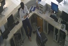 The automobile 4s shop hostess remove heels relax her feet