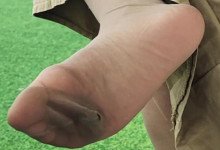 The young mama's sexy nylon sole