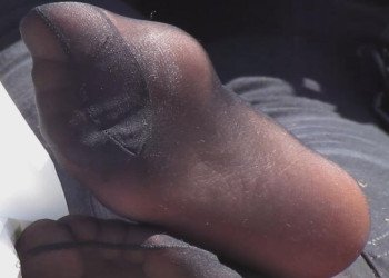 The beautiful girl took off her high heels and relaxed her feet 8