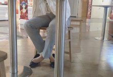 The girls great dipping shoeplay under the table