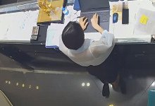 The jewelry store hostess in white dress dipping shoeplay 5