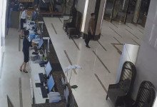 The hotel receptionist stand up great dipping shoeplay 7