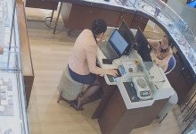 The jewelry store hostess in black nylon dipping shoeplay 27