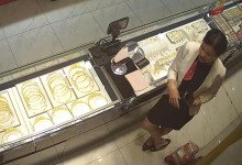 The jewelry store hostess in white dress great dipping shoeplay 27