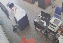 The jewelry store hostess in white dress great dipping shoeplay 27