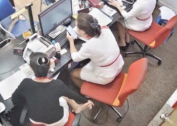 She kick off heels and touched her toes