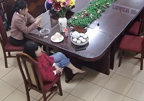 The teacher dangling and shoeplay after class in her office 60