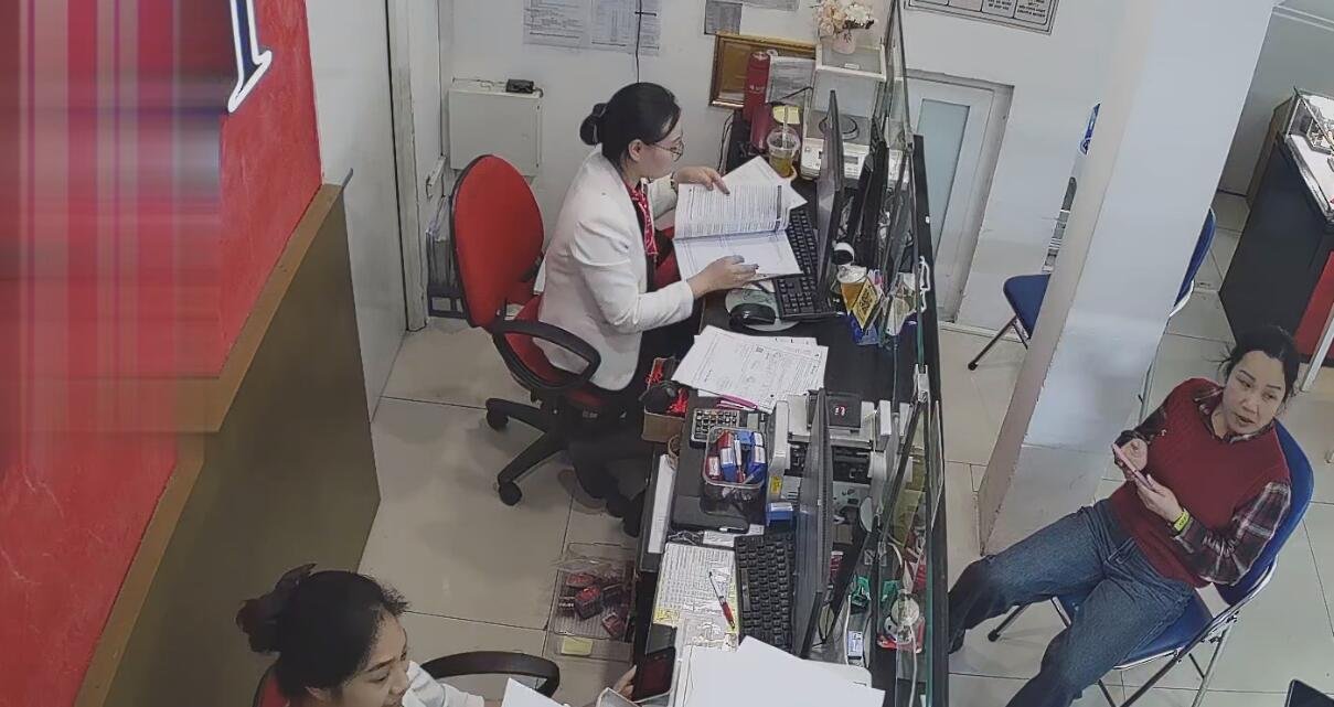 Today she in black nylon